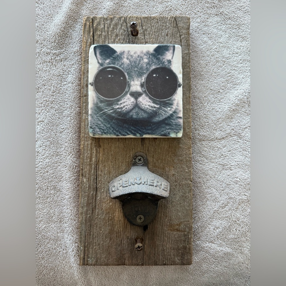 Retro Cat Wall Mounted Bottle Opener